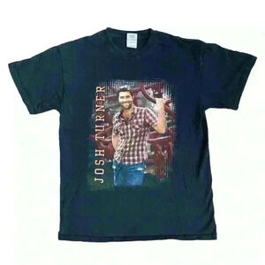 Vintage Josh Turner Shirt Mens Black Tour Country Music Concert Logo Art Tee M